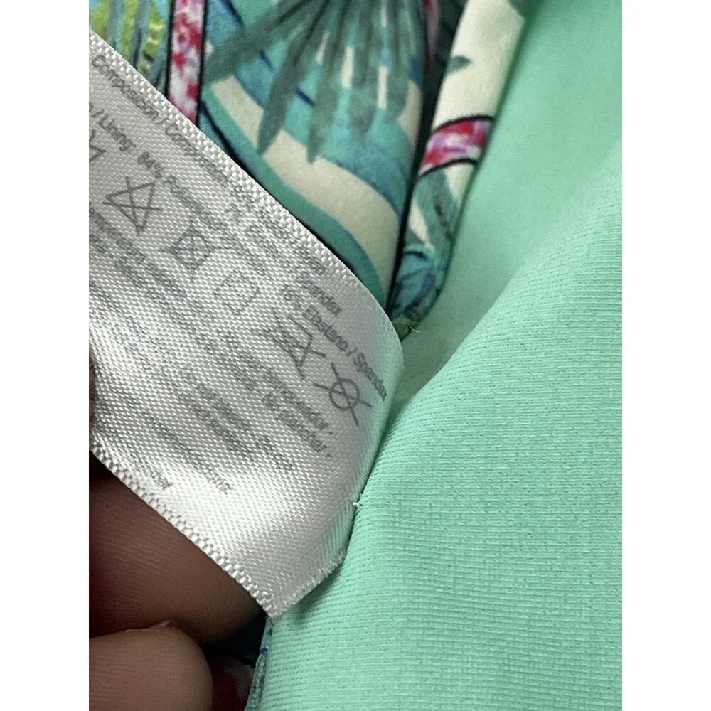 Malai Women's Medium Teal Triangle Halter High Waist Two Piece Swimsuit